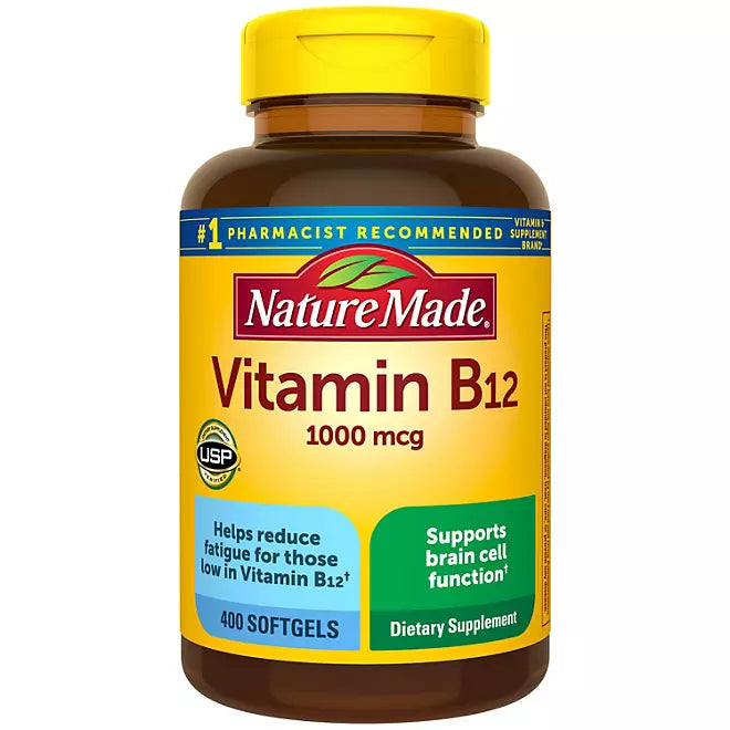 Nature Made Vitamin B12 – 1000 mcg – 400 Softgels