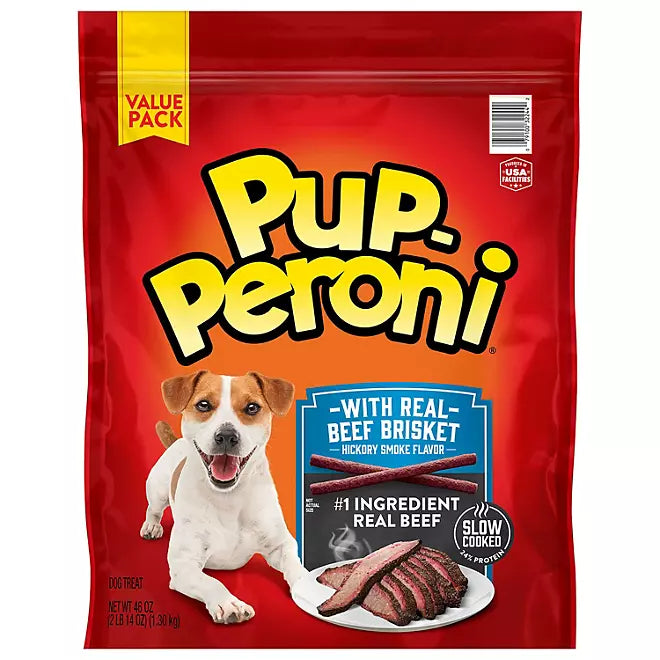 Pup-Peroni Dog Treats with Real Beef Brisket, Hickory Smoked Flavor, 46 oz.