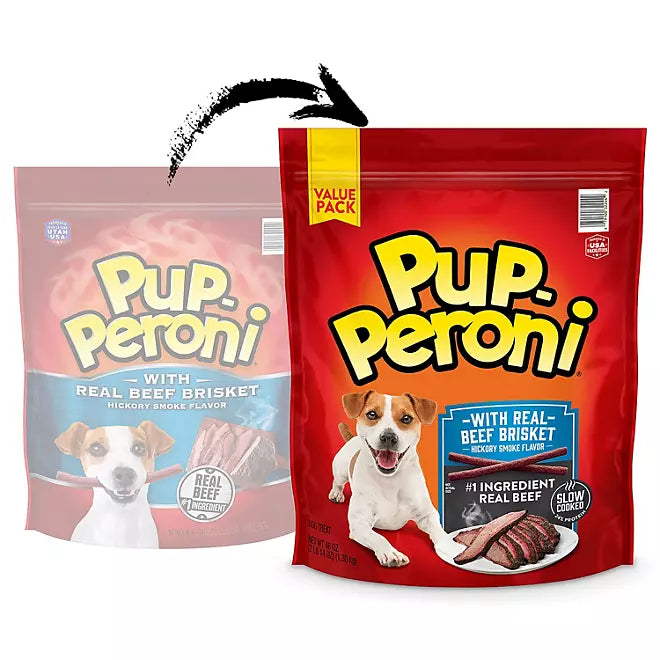 Pup-Peroni Dog Treats with Real Beef Brisket, Hickory Smoked Flavor, 46 oz.