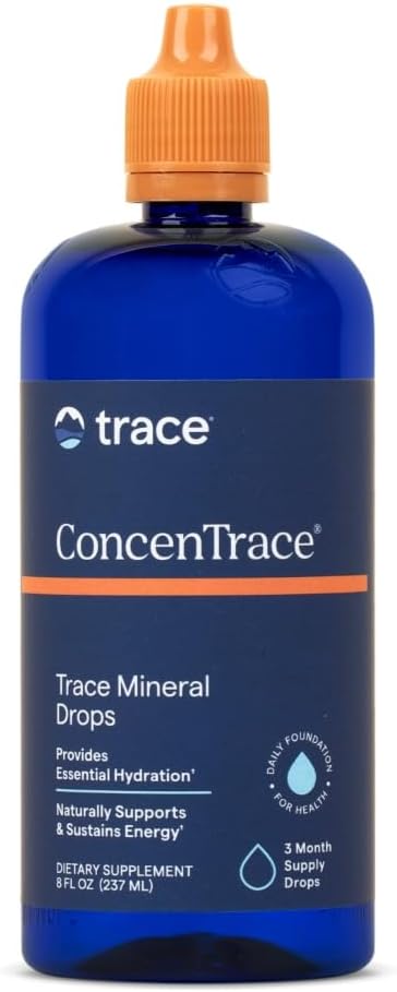 Trace Minerals ConcenTrace Drops – Ionic Mineral Supplement – Unflavored, 8 fl oz (96 Servings)