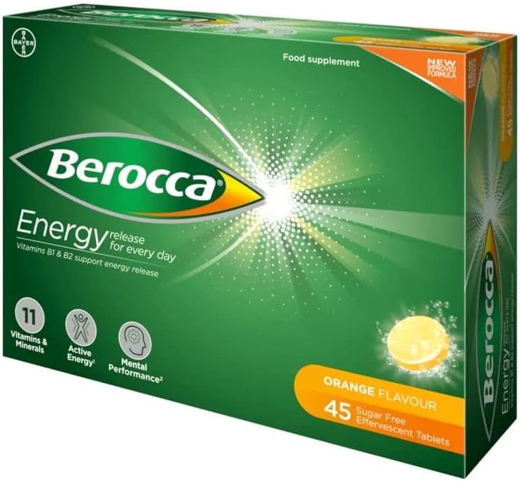 Berocca Orange Effervescent Tablets 45-Count