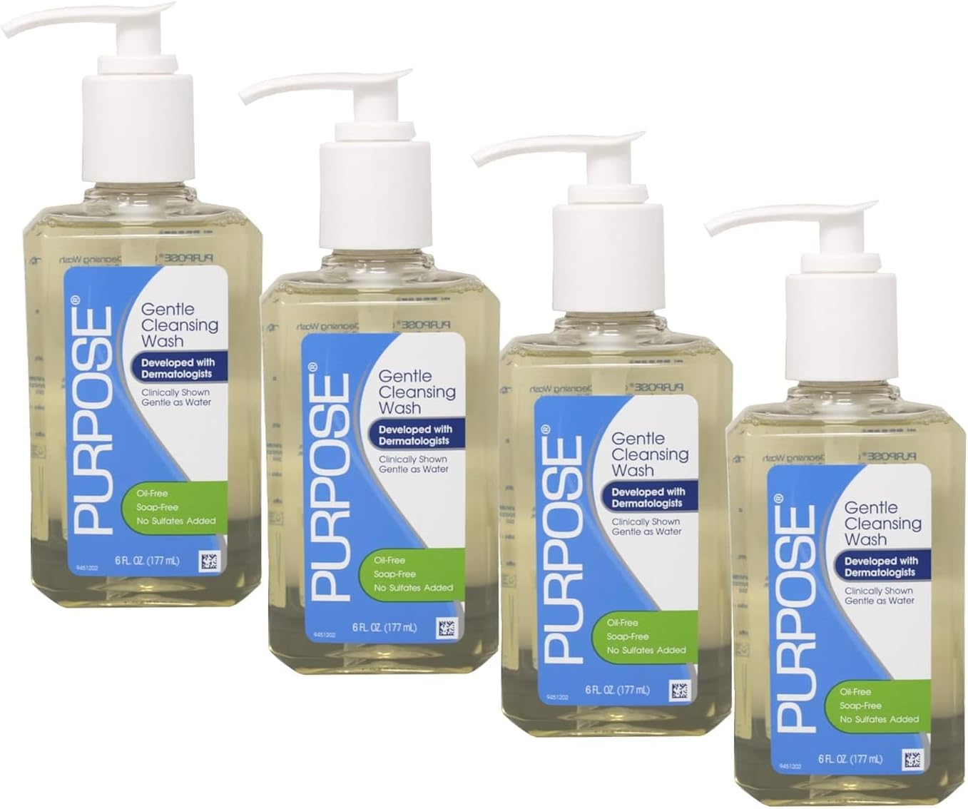 Purpose Gentle Cleansing Wash, 6 Fl Oz (Pack of 4)