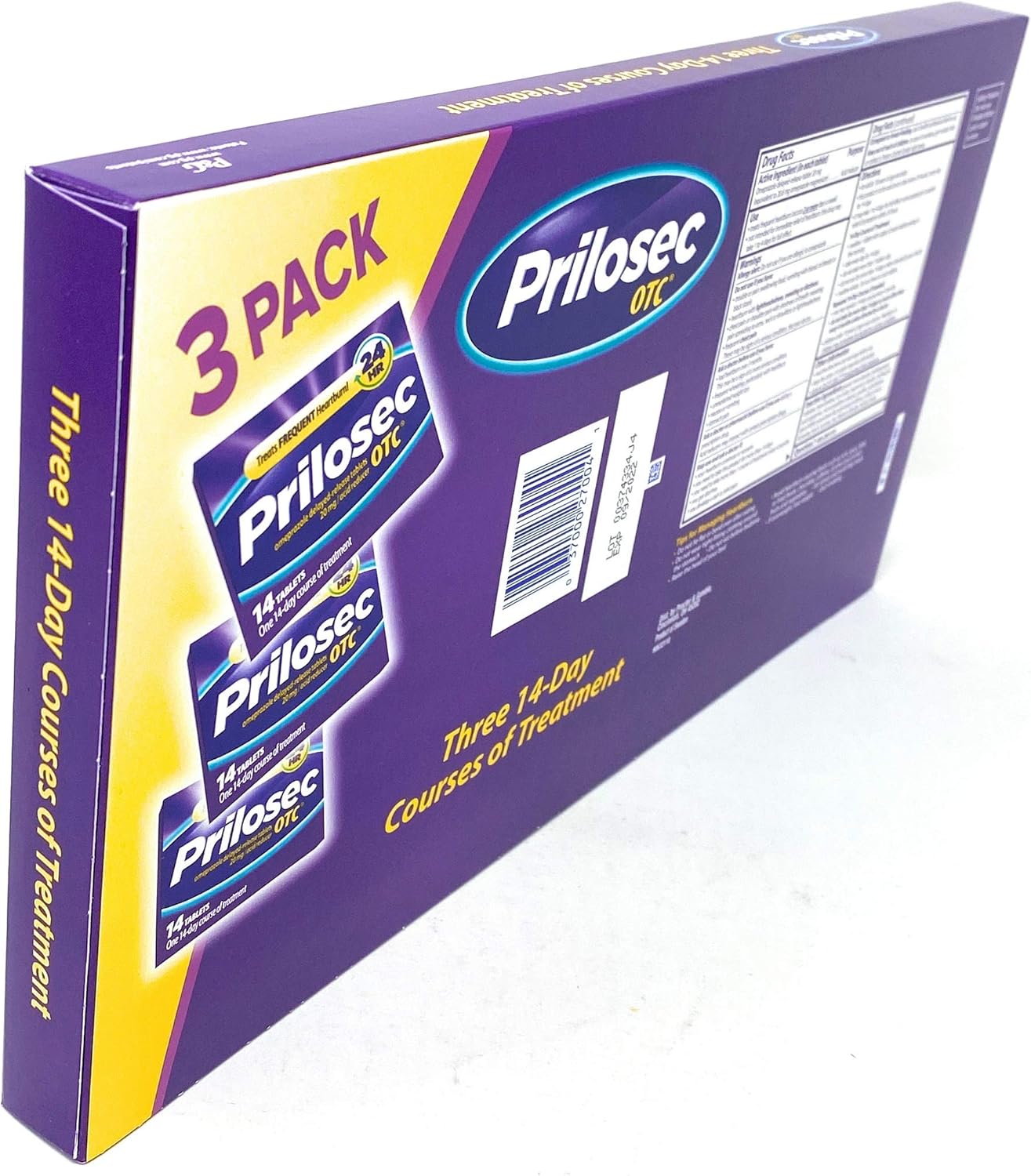Prilosec OTC Acid Reducer, Delayed-Release Tablets,3 Pack-126 Count
