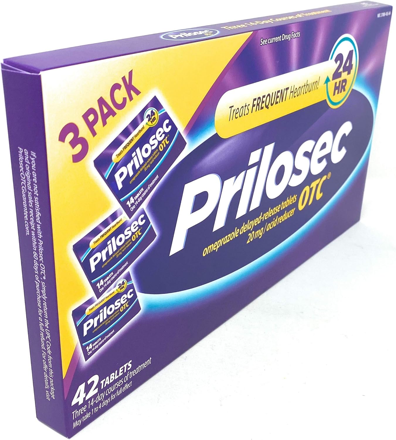 Prilosec OTC Acid Reducer, Delayed-Release Tablets,3 Pack-126 Count