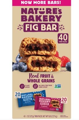 Natures Bakery Fig Bar, Variety Pack, 2 oz, 40 ct
