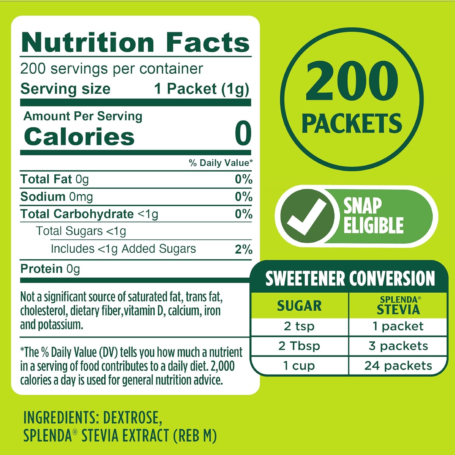 Stevia in the Raw Sweetener Packets,Leaf , 1000 Count